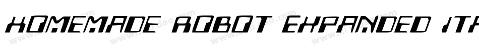 Homemade Robot Expanded Italic字体转换